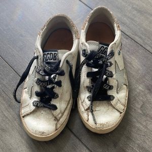Kids size 28 custom golden goose sneakers